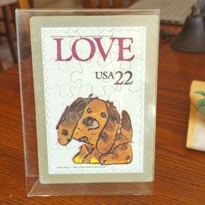 USPS Puppy Love Puzzle Postcard